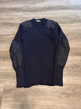 70s 1970s Commando Sweater Navy Blue Size 40” (3) 102 Inches 100% Wool England